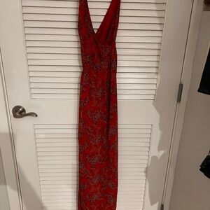 Forever 21 Red and White Floral Maxi Dress